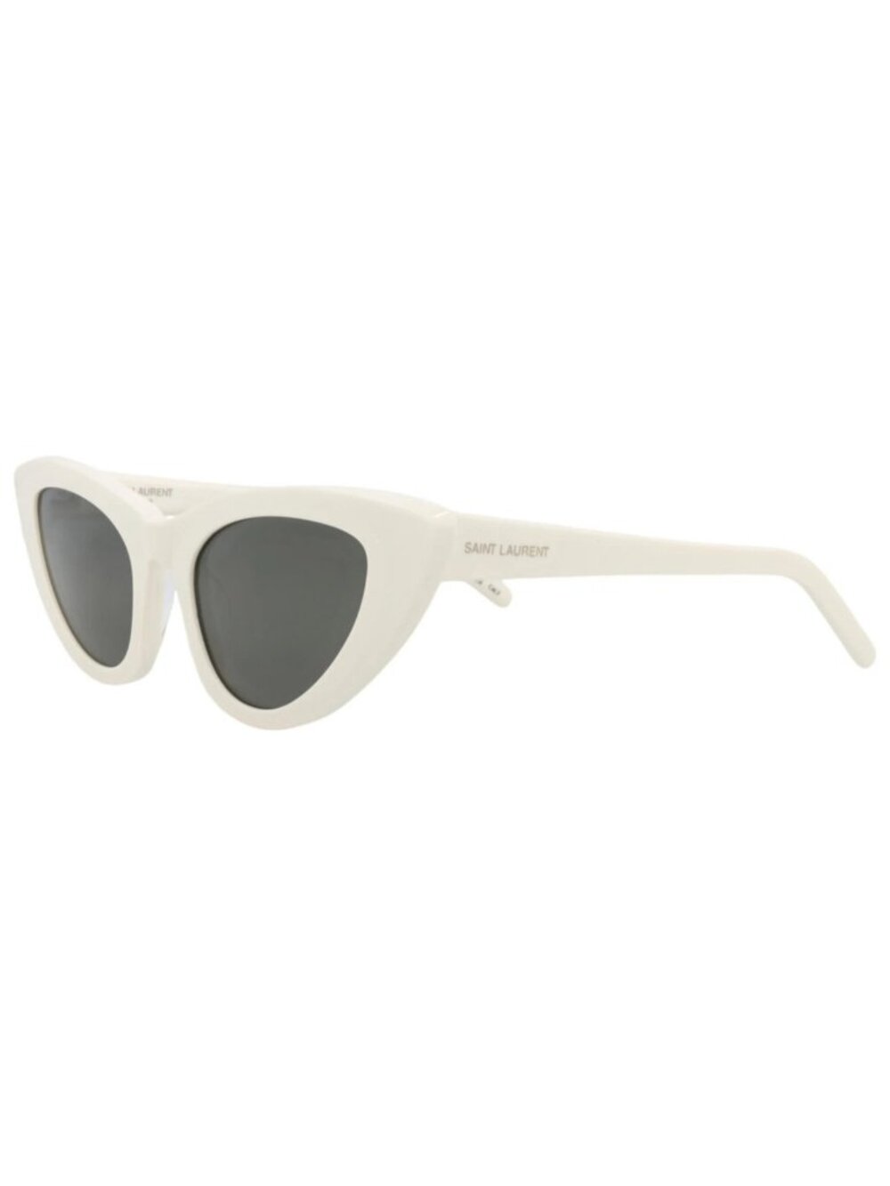 New Saint Laurent Women's Sunglasses Cat Eye Recycled Acetate Frame White White
